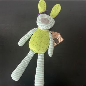 Big striped farm bunny toy